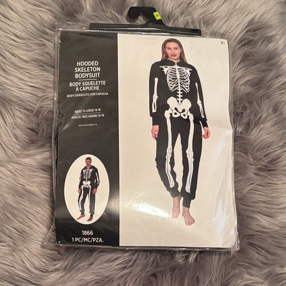 Hooded Skeleton Onesie costume